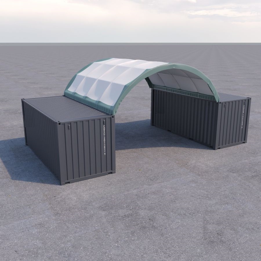 20&rsquo; x 20&rsquo; Fabric Container Shelter - Container Consultants Australia