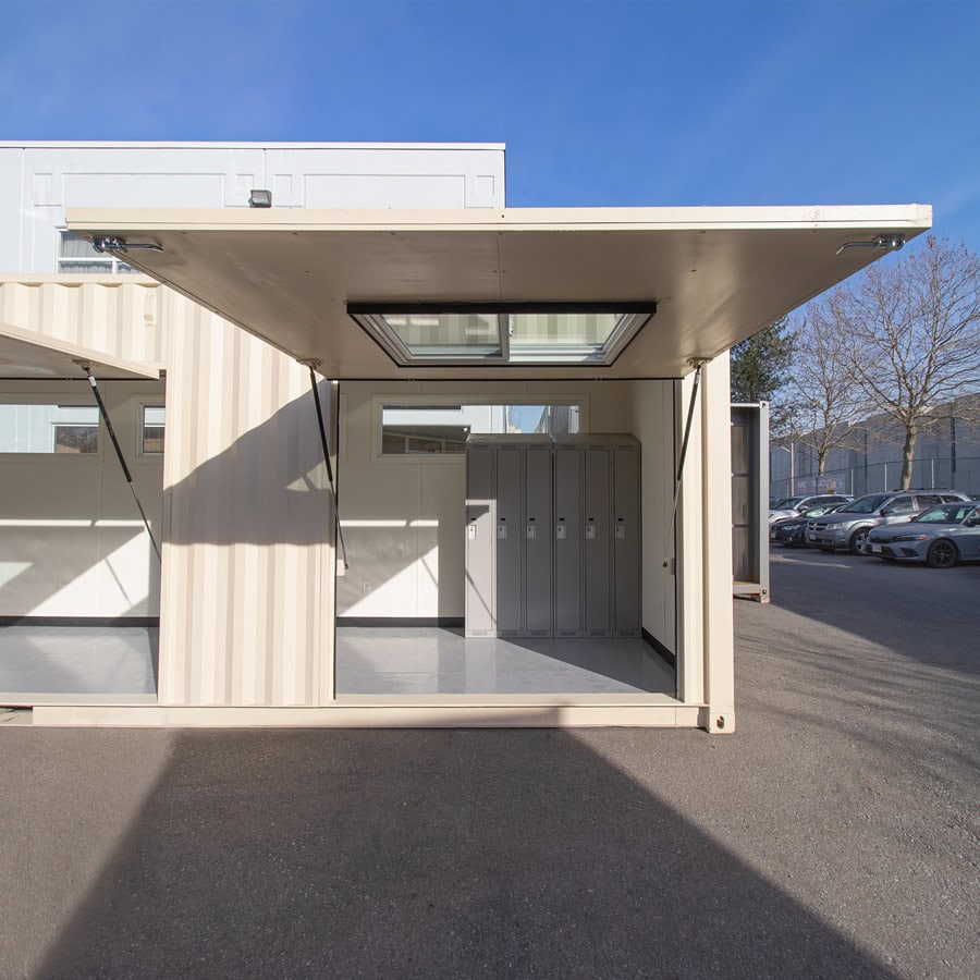 40&rsquo; Art Studio w/Flip up Doors - Container Consultants Australia