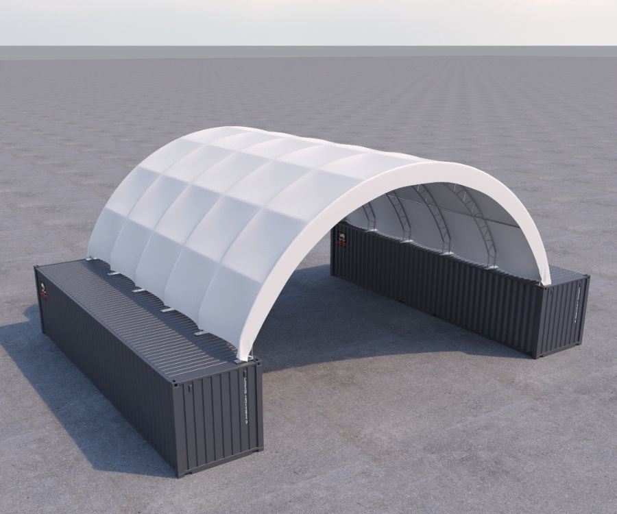 40&rsquo; x 40&rsquo; Fabric Container Shelter - Container Consultants Australia