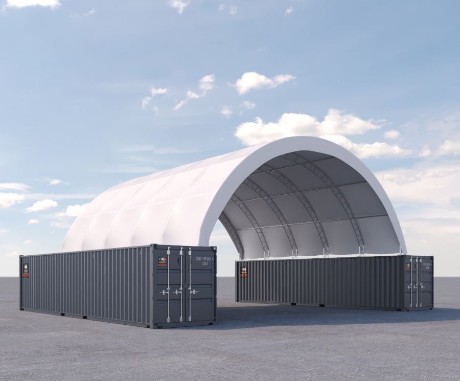 40&rsquo; x 40&rsquo; Fabric Container Shelter - Container Consultants Australia